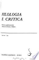 Filologia e critica