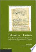 Filologia e critica