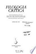 Filologia e critica