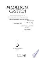 Filologia e critica