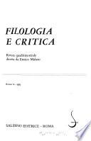 Filologia e critica