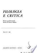 Filologia e critica