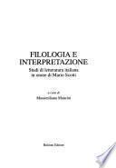 Filologia e interpretazione