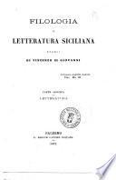 Filologia e letteratura siciliana studii di Vincenzo di Giovanni