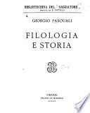 Filologia e storia