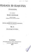 Filologia ed eloquenza italiana del sacerdote Biagio Giustiniani
