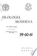 Filología moderna