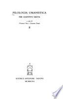 Filologia umanistica per Gianvito Resta