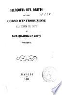 Filosofia del diritto ovvero corso d'introduzione alla scienza del diritto