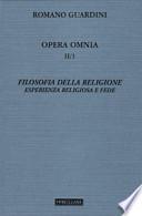 Filosofia della religione. Esperienza religiosa e fede
