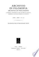 Filosofia della religione oggi?.