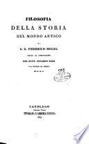 Filosofia della storia del mondo antico
