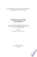 Filosofia in volgare nel medioevo