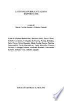 Finanza pubblica italiana, rapporto ...