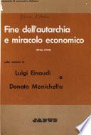 Fine dell'autarchia e miracolo economico