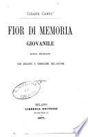 Fior di memoria giovanile