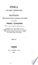 Fisica de' corpi ponderabili;