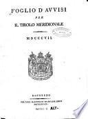Foglio d'avvisi per il Tirolo meridionale
