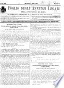 Foglio degli annunzi legali della provincia di Roma