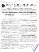 Foglio degli annunzi legali della provincia di Roma