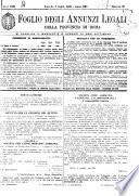 Foglio degli annunzi legali della provincia di Roma