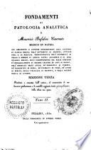 Fondamenti di patologia analitica di Maurizio Bufalini Cesenate medico in patria ... tomo 1. [-2.]