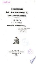 Fondamenti di patologia organico-analitica saggio Giuseppe Manfredonia