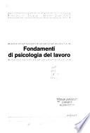 Fondamenti di psicologia del lavoro