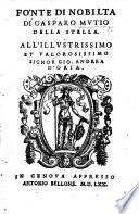 Fonte di nobiltà. [In verse.]