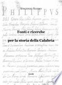 Fonti e ricerche per la storia della Calabria