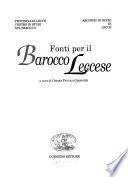 Fonti per il Barocco leccese