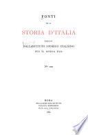 Fonti per la storia d'Italia pubblicate dall'Istituto storico italiano per il Medio Evo
