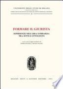 Formare il giurista