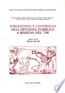 Formazione e controllo dell'opinione pubblica a Modena nel '700
