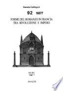 Forme del romanzo in Francia tra rivoluzione e impero