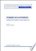 Forme di governo. Esperienze europee e nord-americana