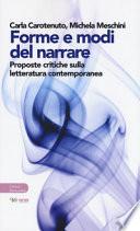 Forme e modi del narrare. Proposte critiche sulla letteratura contemporanea