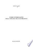 Forme interrogative nella Toscana del Due-Trecento