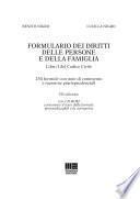 Formulario dei diritti delle persone e della famiglia. Con CD-ROM