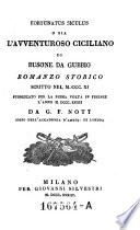 Fortunatus Siculus o sia l'avventuroso Ciciliano, romanzo storico scritto nel 1311 publicato per la prima volta in Firenze il 1832 da G. F. Nott