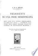 Frammenti di una fede dimenticata