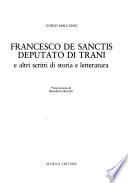 Francesco De Sanctis, deputato di Trani