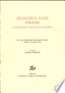 Francesco Luigi Ferrari a cinquant'anni dalla morte