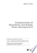 Fundamentals of operations and supply chain management
