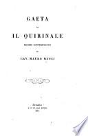 Gaeta ed il Quirinale. Ricordi contemporanei