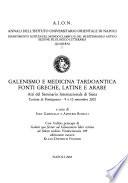 Galenismo e medicina tardoantica