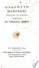 Galeotto Manfredi, Principe di Faenza. Tragedia