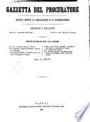Gazzetta del procuratore rivista critica di legislazione e di giurisprudenza