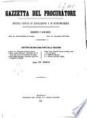 Gazzetta del procuratore rivista critica di legislazione e di giurisprudenza