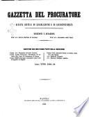 Gazzetta del procuratore rivista critica di legislazione e di giurisprudenza